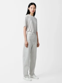 Clearance Studio Nicholson Ruthe Denim Pant Bone Grey