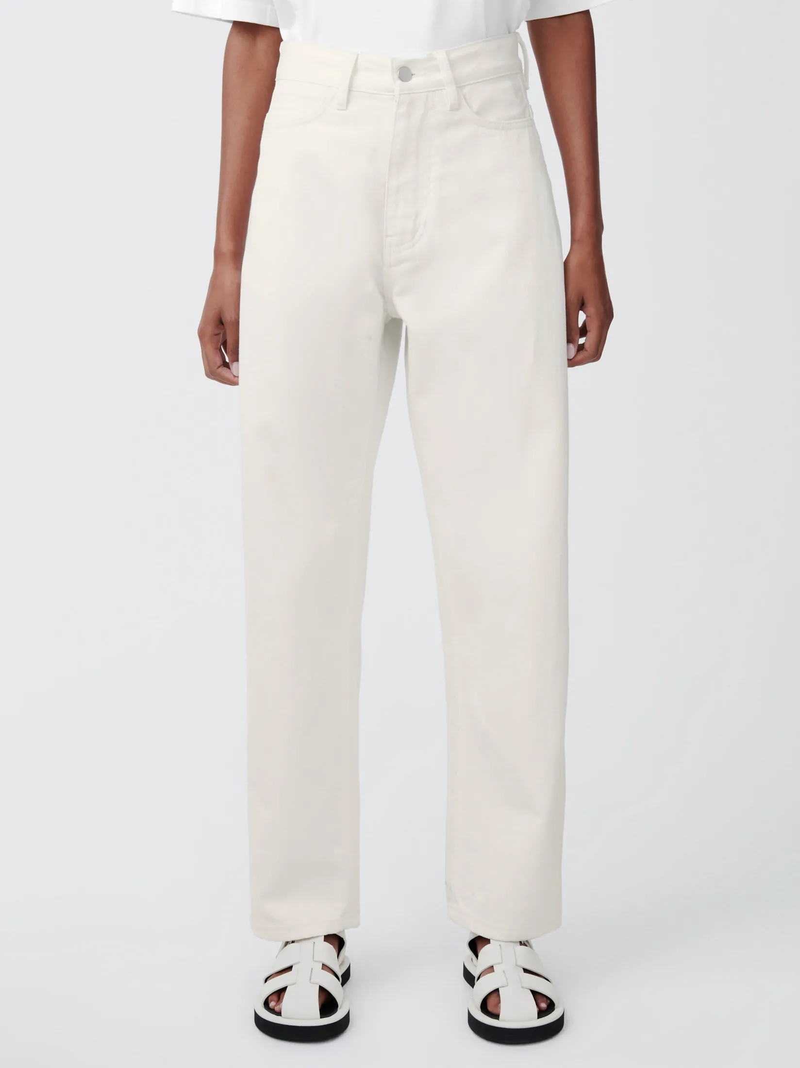 Fashion Studio Nicholson Ruthe Denim Pant Parchment