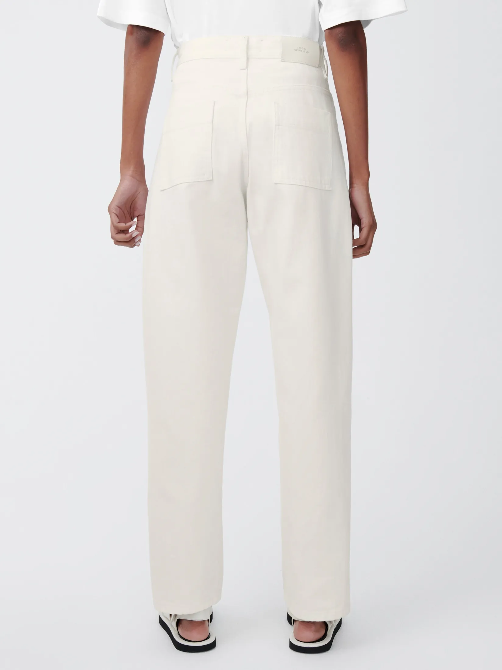 Fashion Studio Nicholson Ruthe Denim Pant Parchment