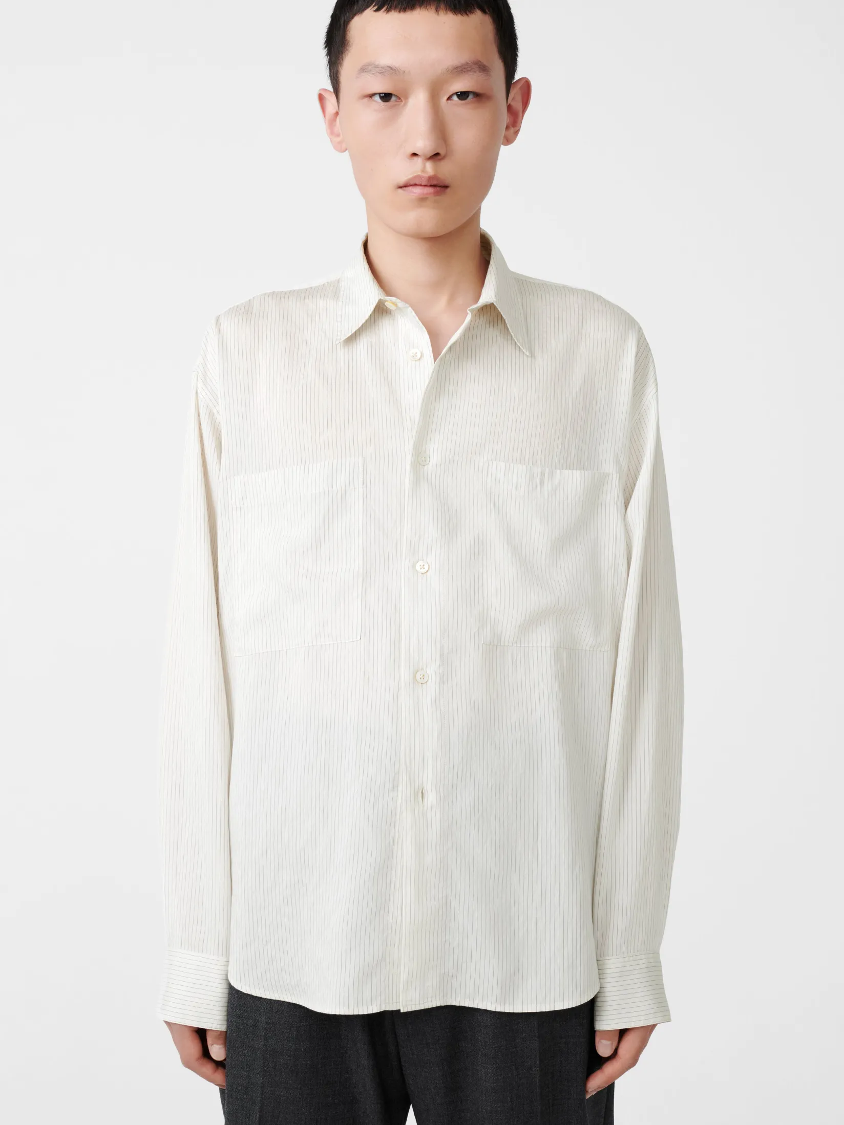Online Studio Nicholson Salin Shirt Stripe Black