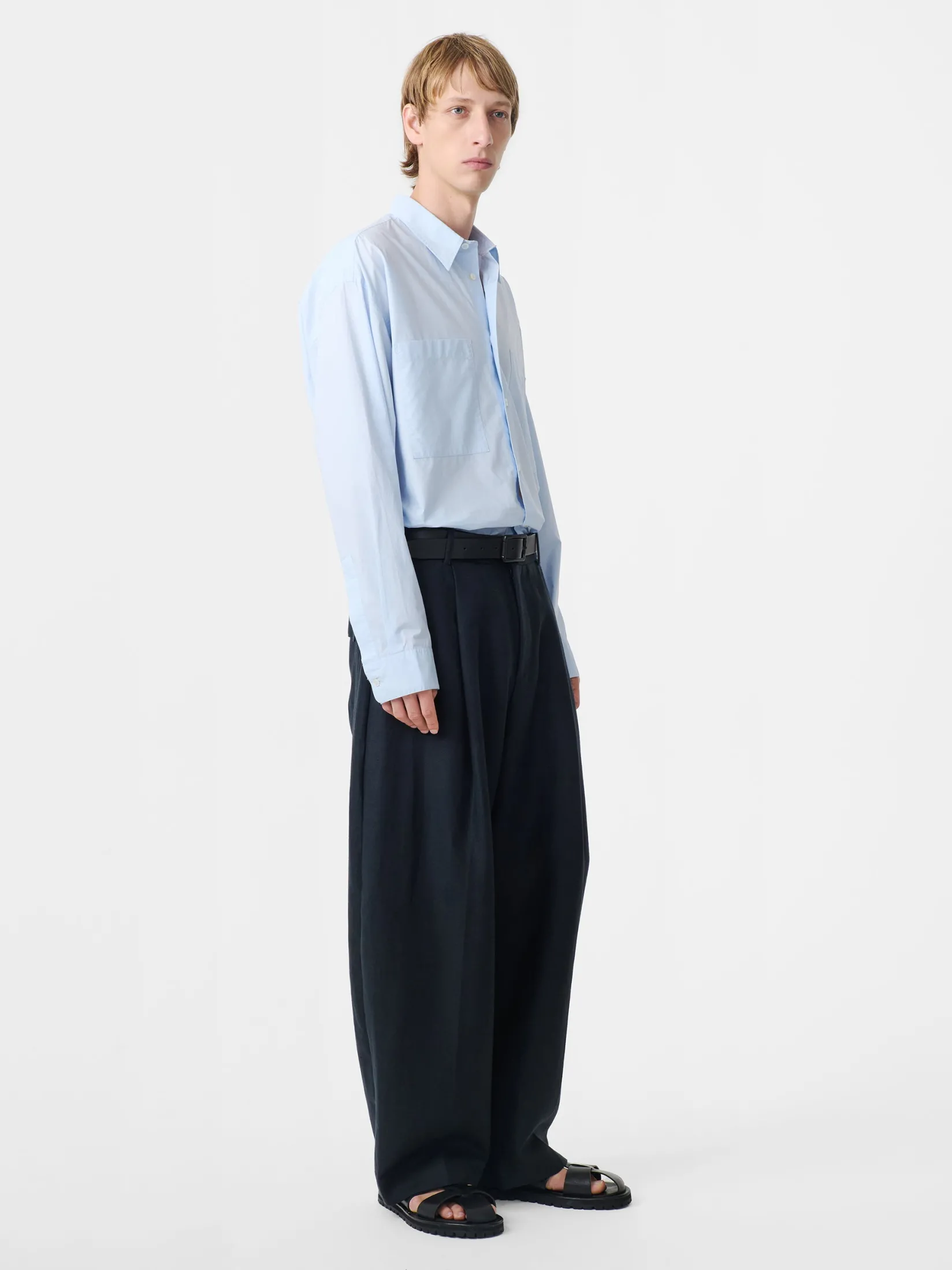 Clearance Studio Nicholson Salin Shirt Sky Blue