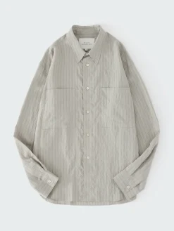 Clearance Studio Nicholson Salin Shirt Pebble Black