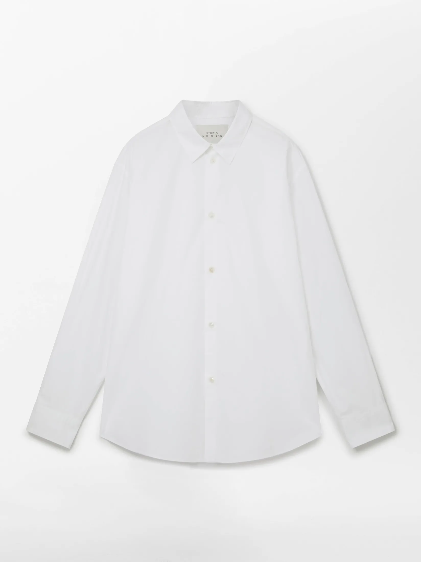 New Studio Nicholson Santo Cotton Shirt Optic White