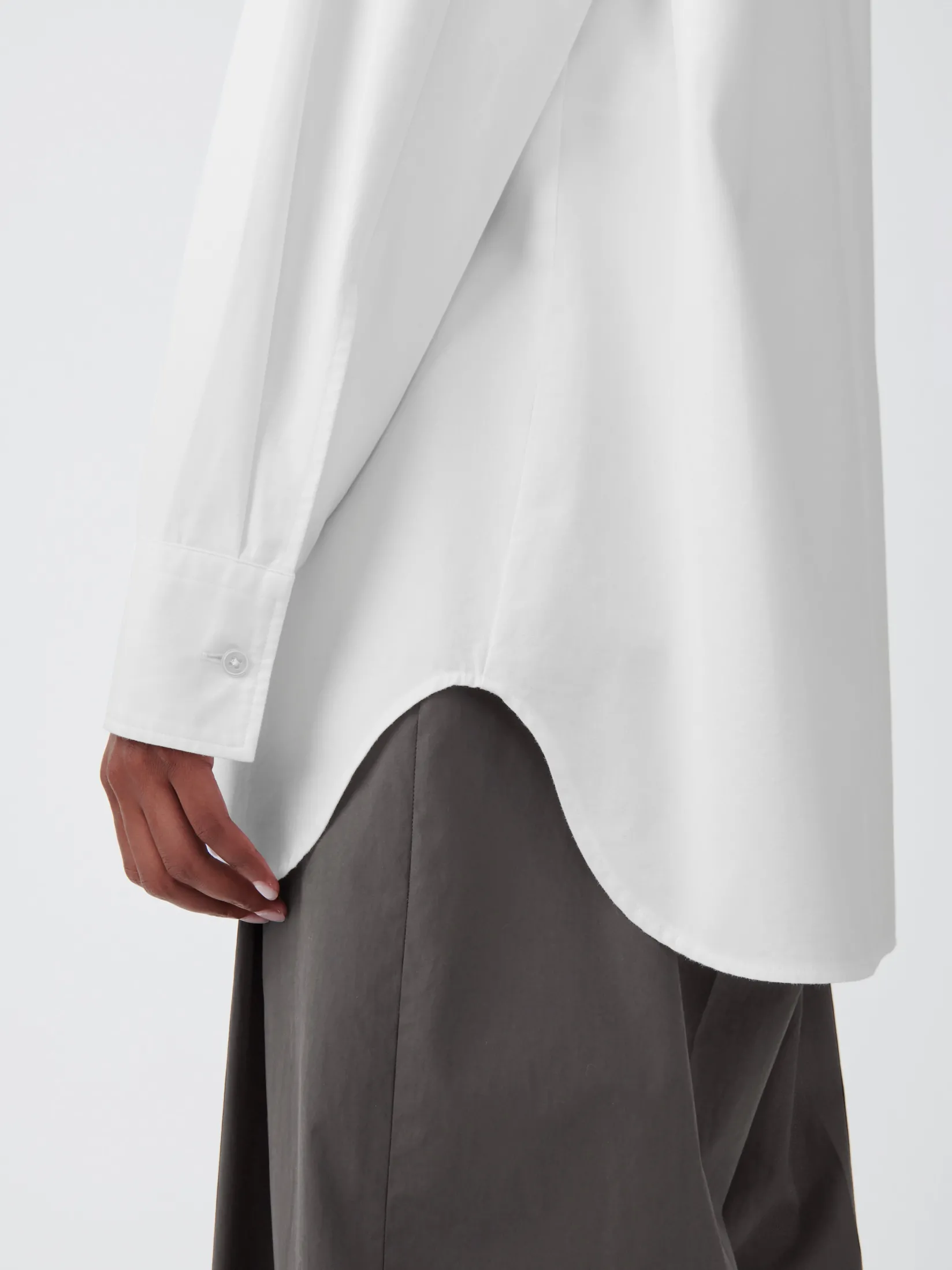 Discount Studio Nicholson Santos Oxford Shirt Optic White