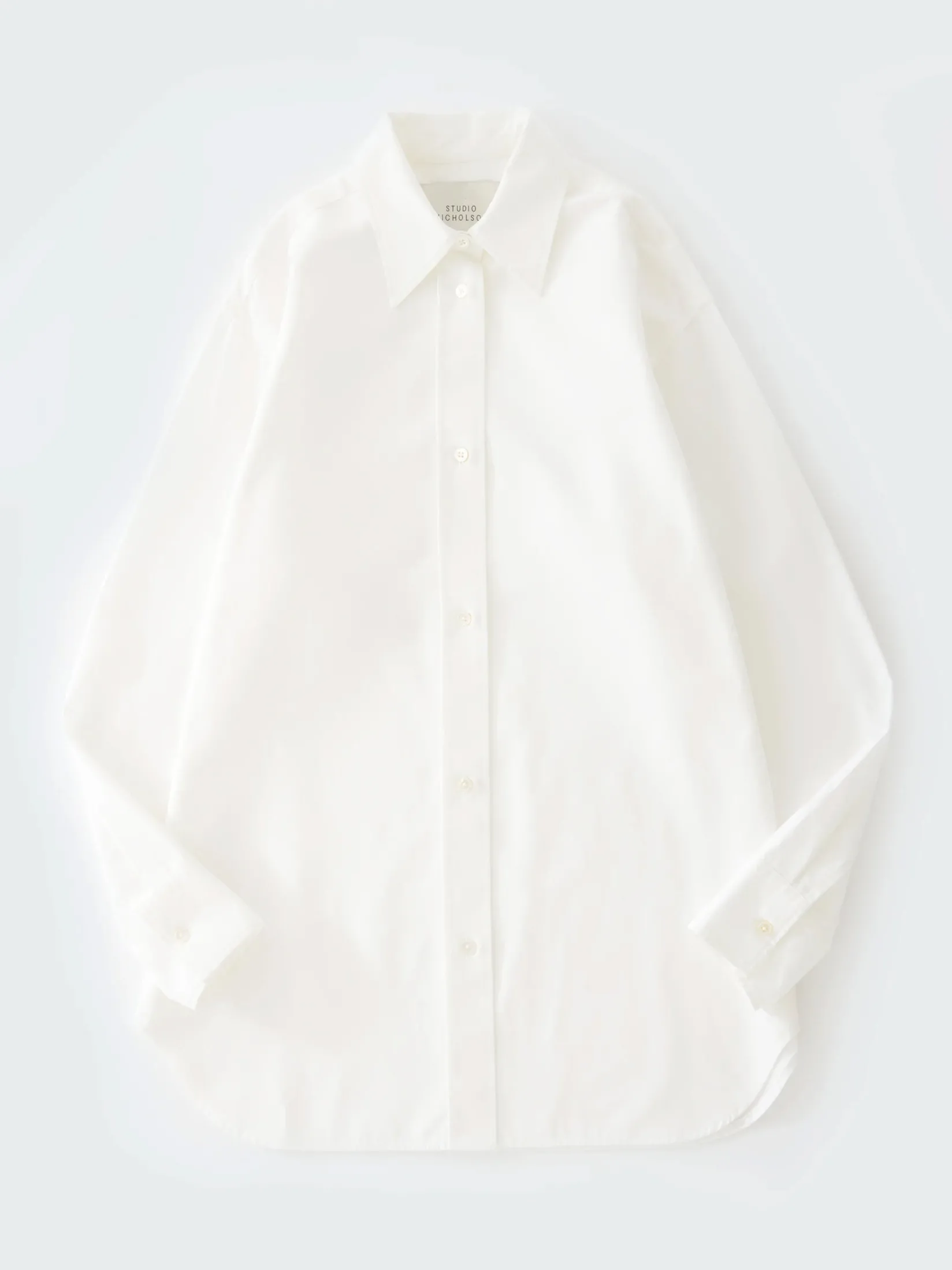 Discount Studio Nicholson Santos Oxford Shirt Optic White