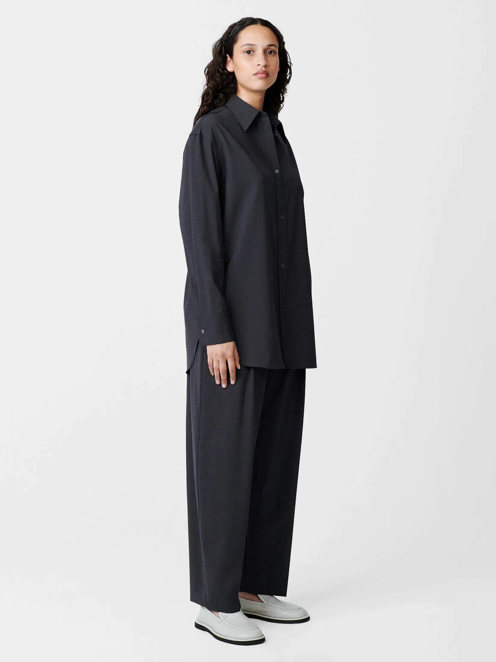 Clearance Studio Nicholson Santos Shirt Seal Blue