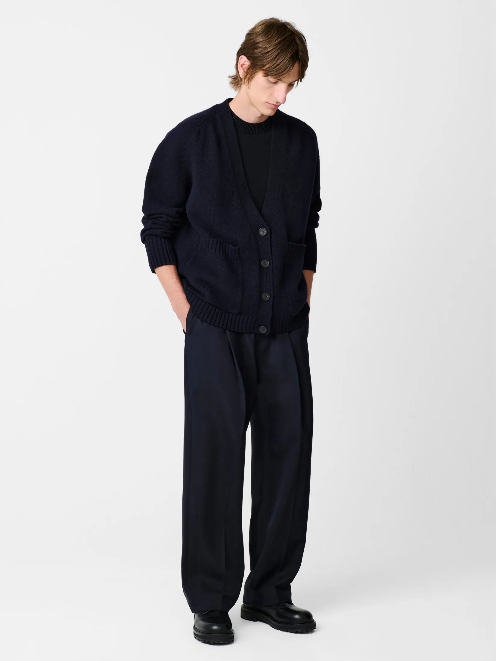 Clearance Studio Nicholson Sen Knit Darkest Navy