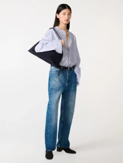 Hot Studio Nicholson Shiboru Suede Bag Darkest Navy