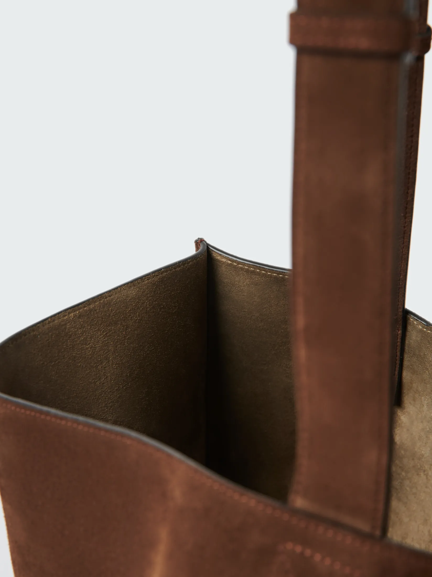 Online Studio Nicholson Shiboru Suede Bag Cocoa