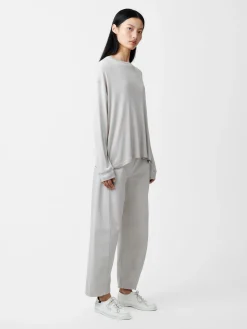 Outlet Studio Nicholson Simmons Lyocell T-shirt Bone Grey