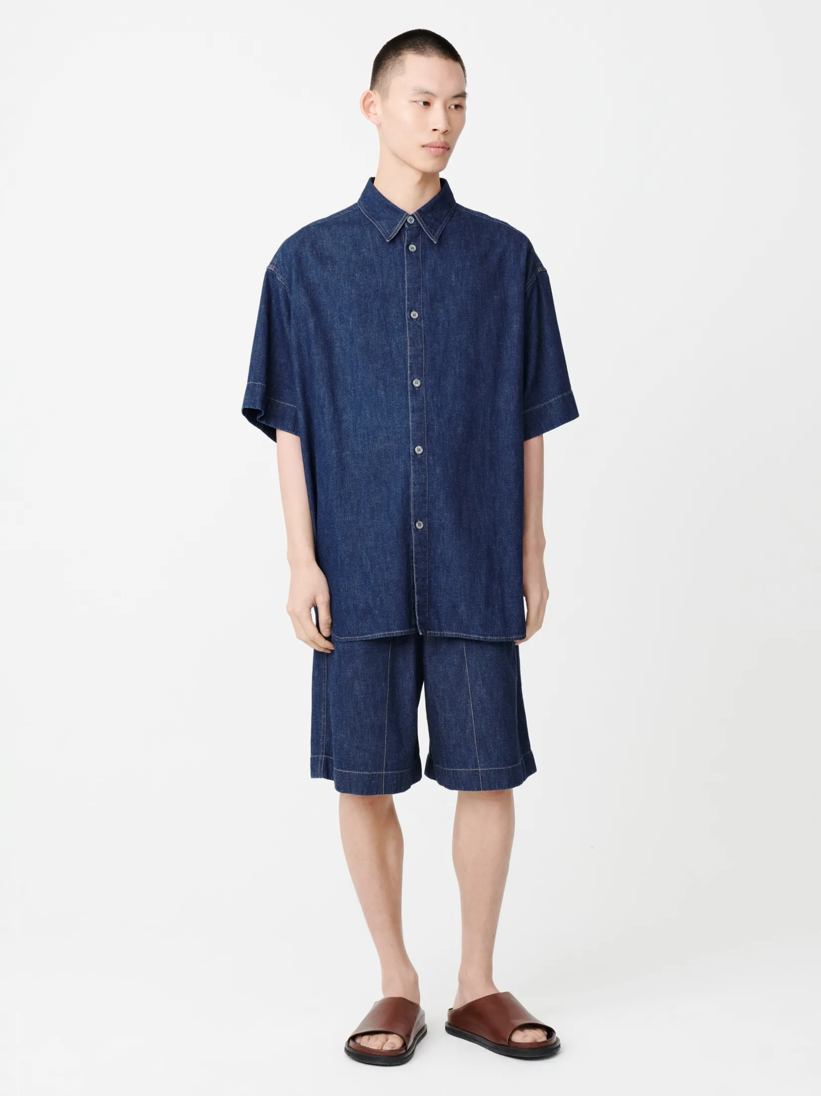Sale Studio Nicholson Sorono Denim Shirt Indigo