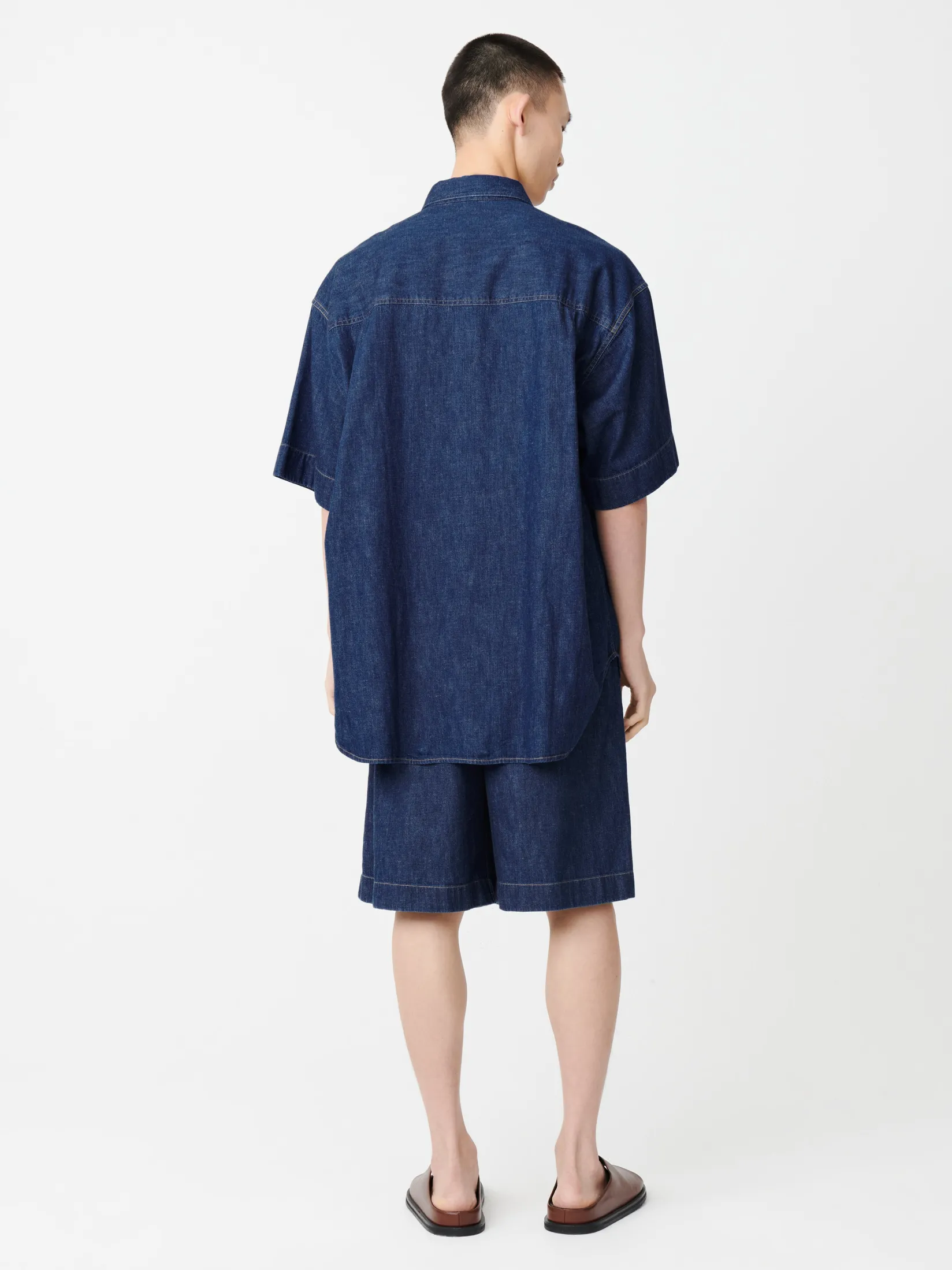 Sale Studio Nicholson Sorono Denim Shirt Indigo
