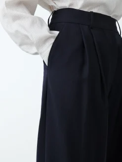Sale Studio Nicholson Sperro Tropical Wool Pant Darkest Navy