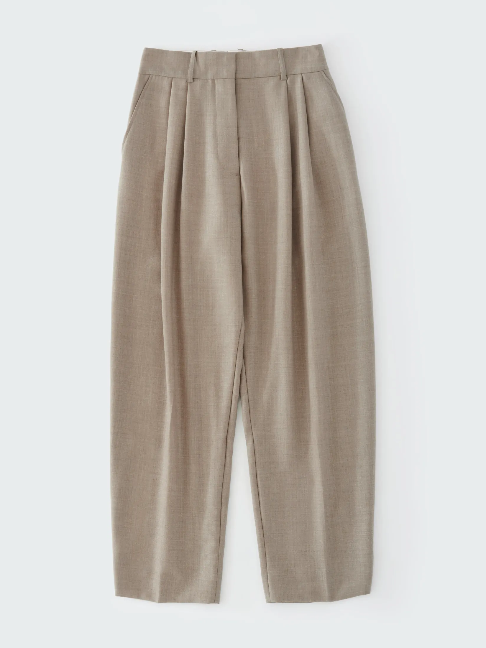 New Studio Nicholson Sperro Tropical Wool Pant Straw Melange