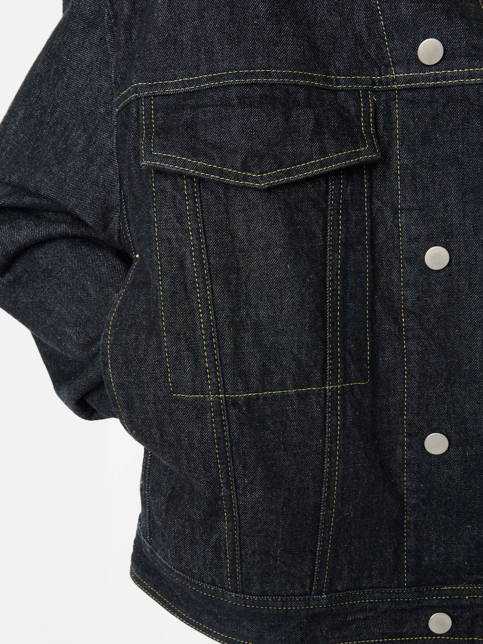 Online Studio Nicholson Stein Italian Denim Jacket Black
