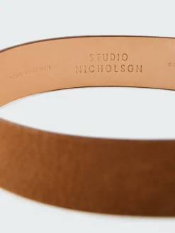 Clearance Studio Nicholson Suede Belt Hooda Brown