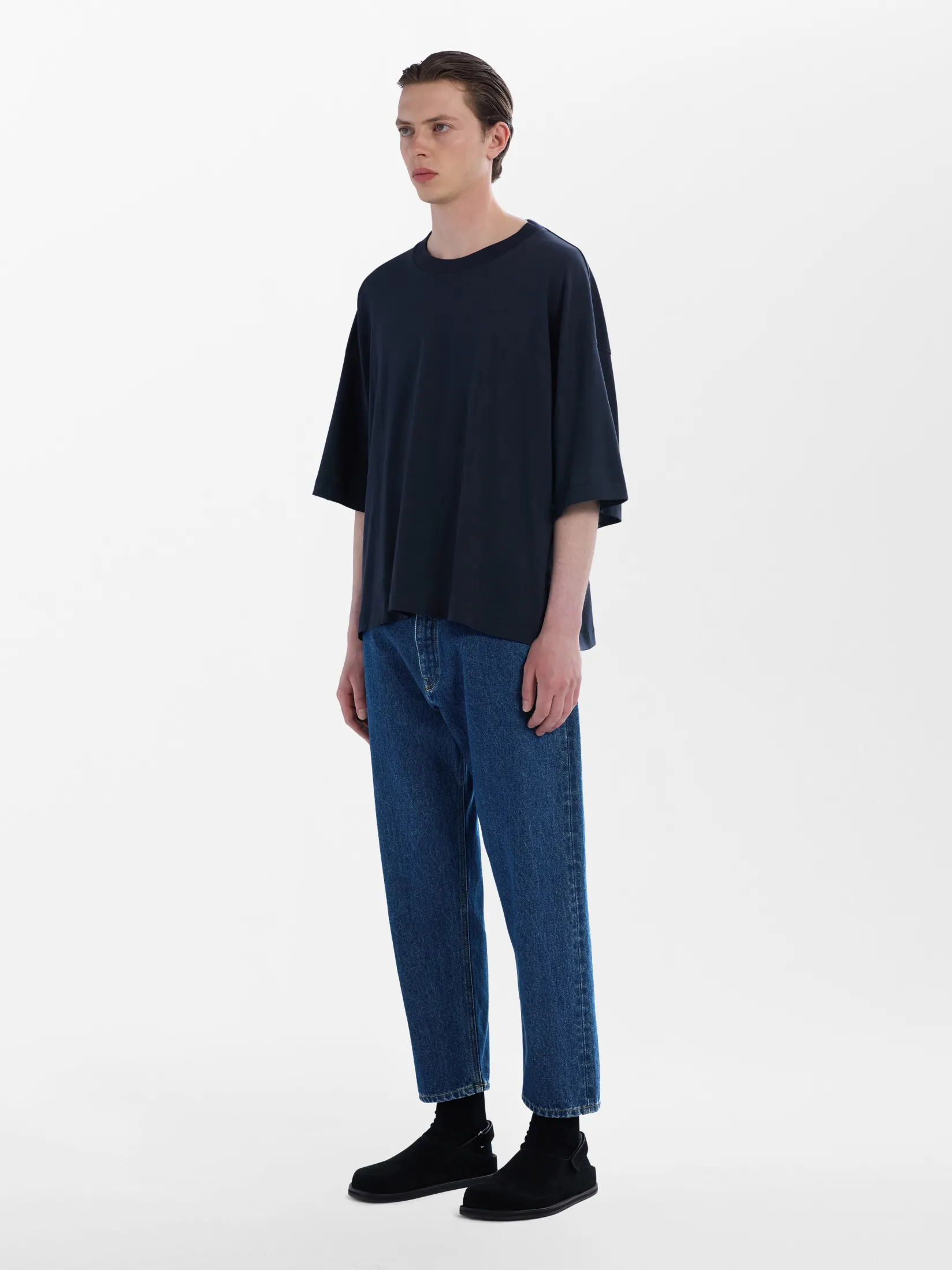 Online Studio Nicholson Tannaro Washed Denim Pant Indigo