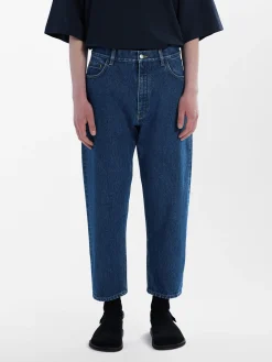 Online Studio Nicholson Tannaro Washed Denim Pant Indigo
