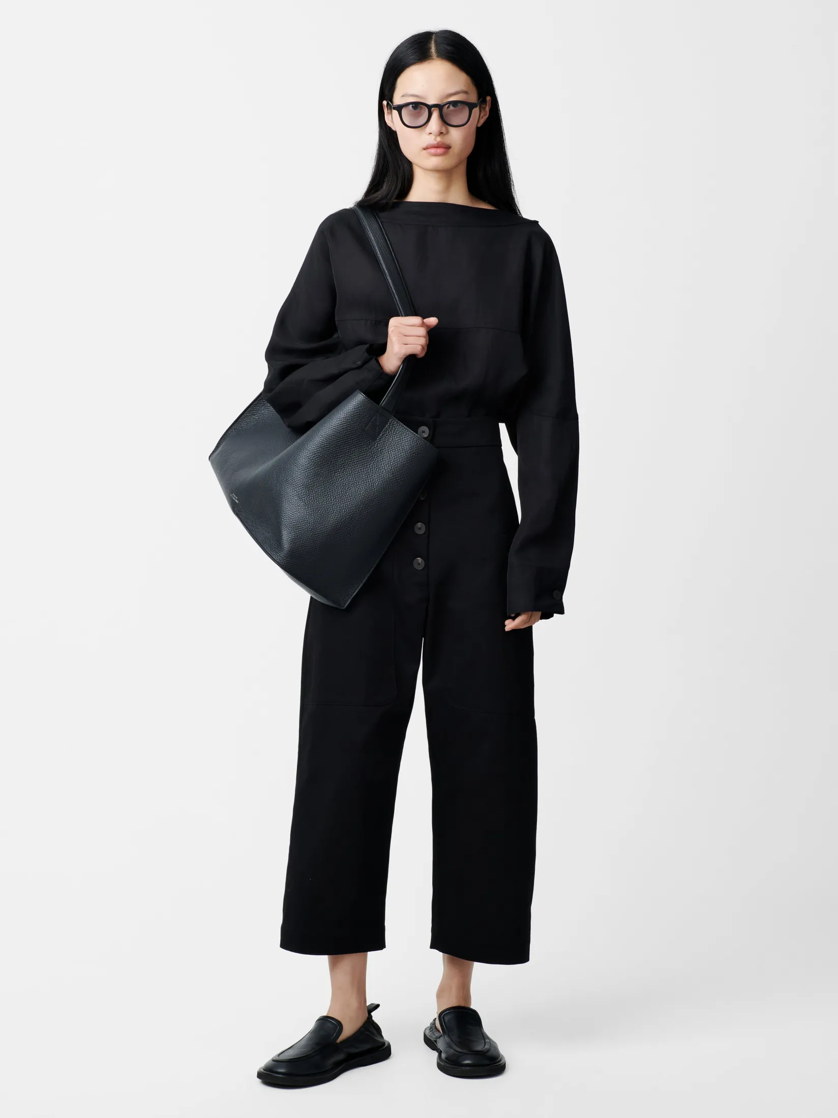Sale Studio Nicholson Taupo Pant Black