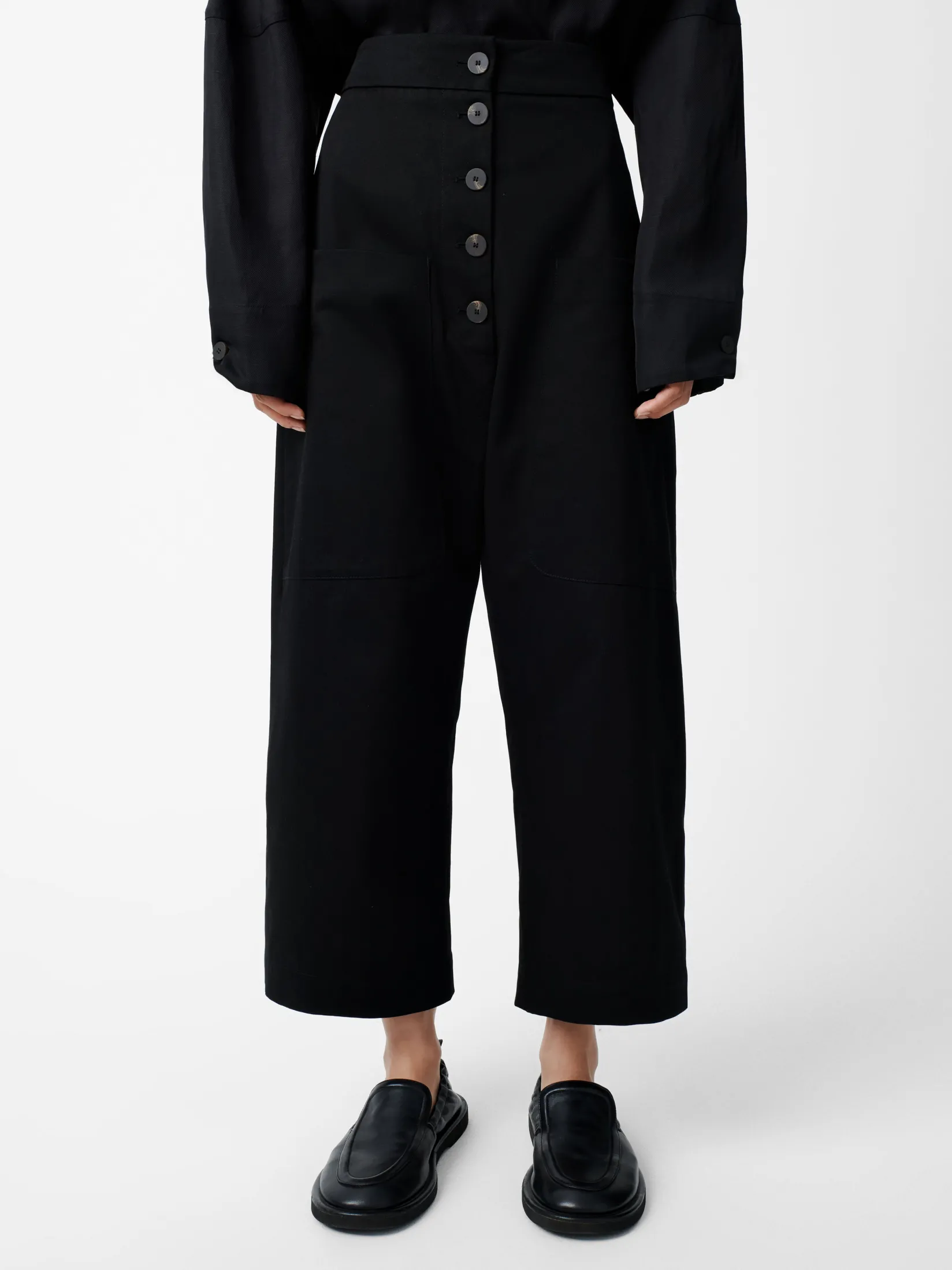 Sale Studio Nicholson Taupo Pant Black