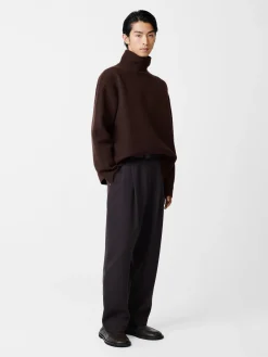Online Studio Nicholson Tuck Pant Espresso Brown