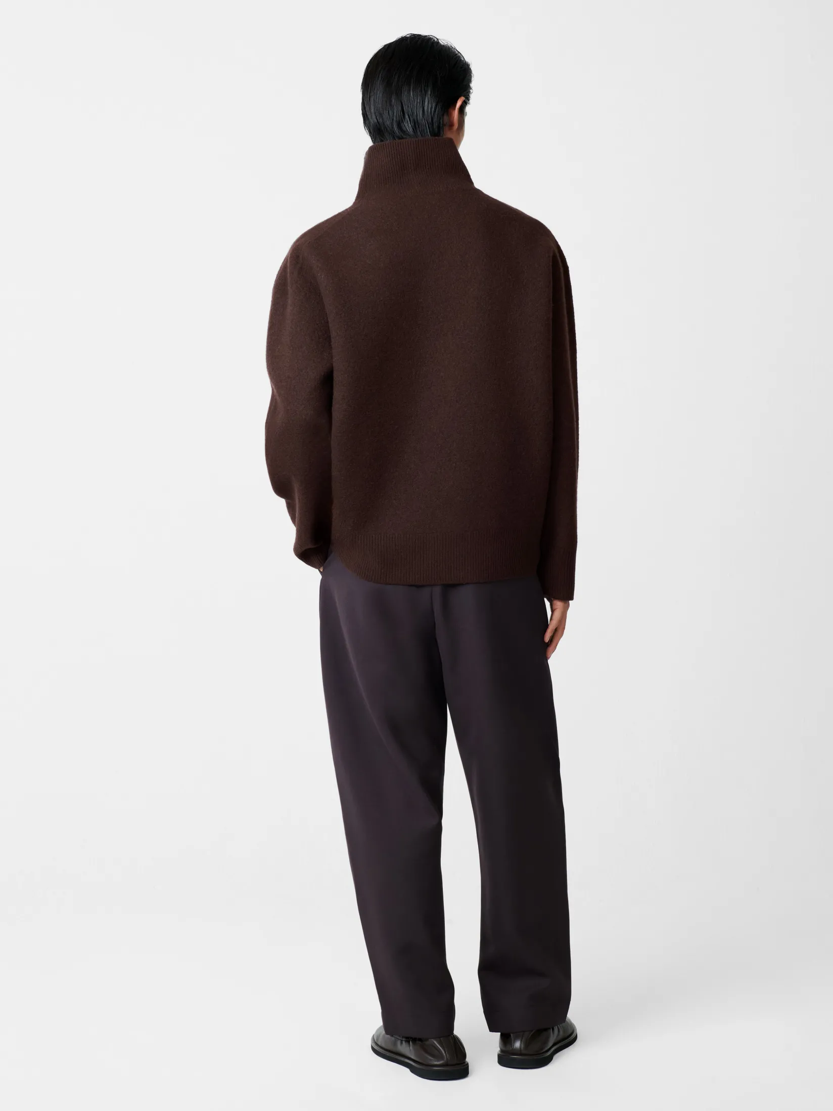 Online Studio Nicholson Tuck Pant Espresso Brown