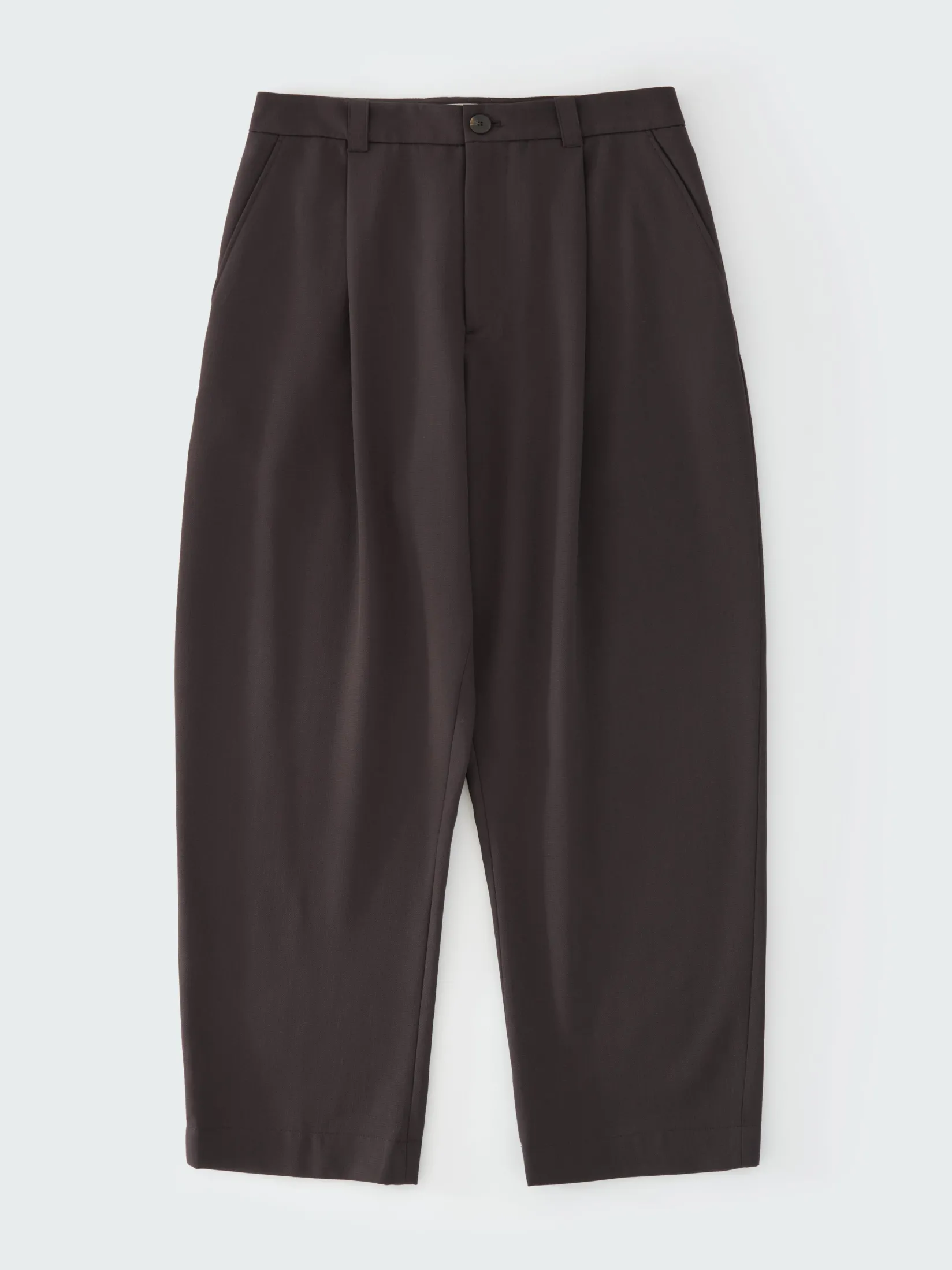 Online Studio Nicholson Tuck Pant Espresso Brown