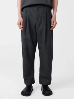Online Studio Nicholson Tuck Tropical Wool Pant Tarmac