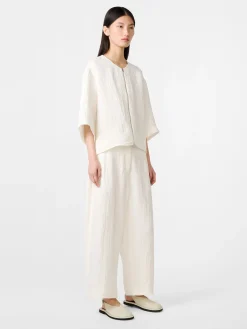 New Studio Nicholson Tuttle Linen Shirt Parchment