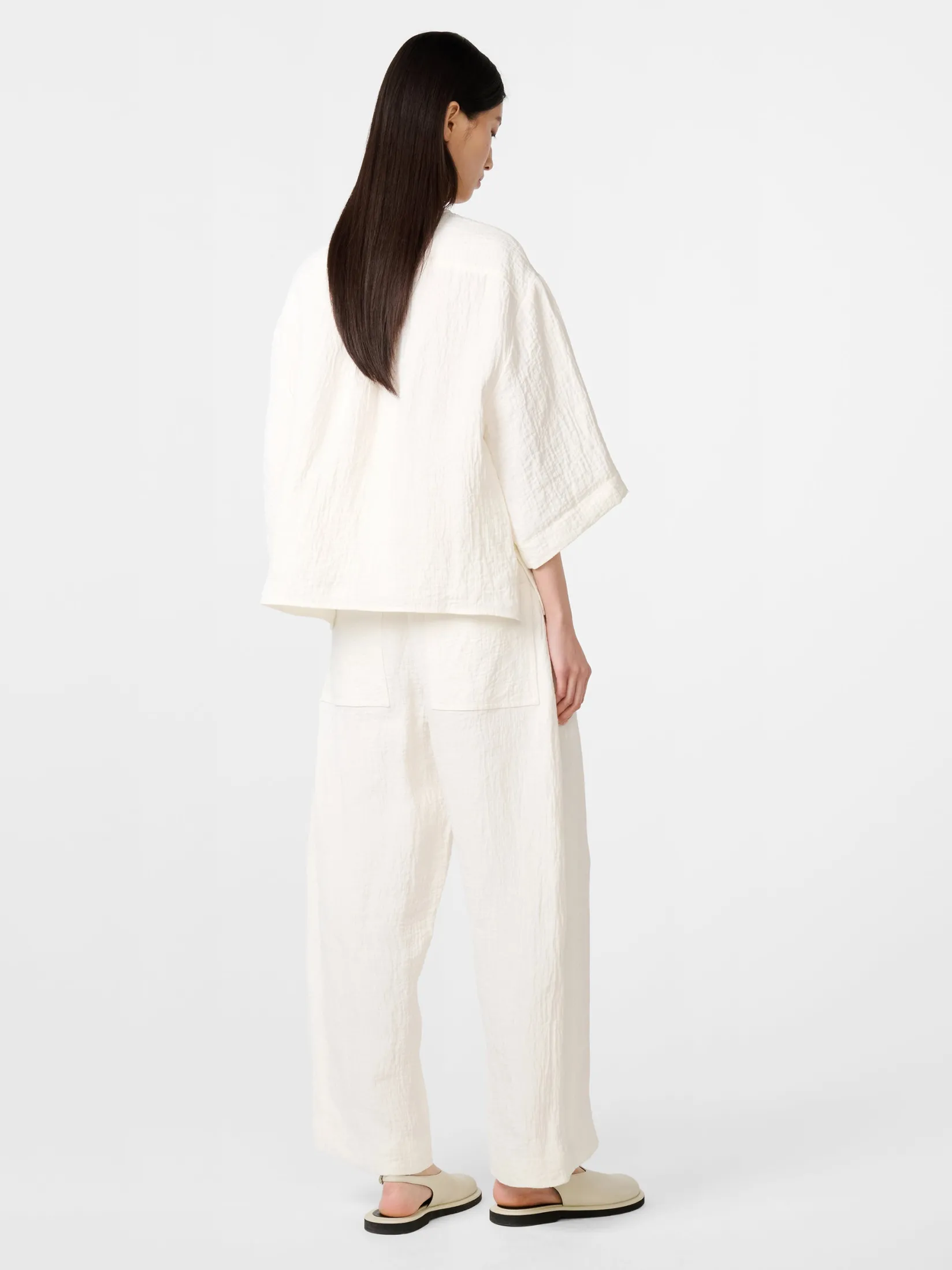 New Studio Nicholson Tuttle Linen Shirt Parchment