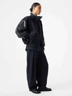 Fashion Studio Nicholson Vai Tropical Wool Pant Darkest Navy