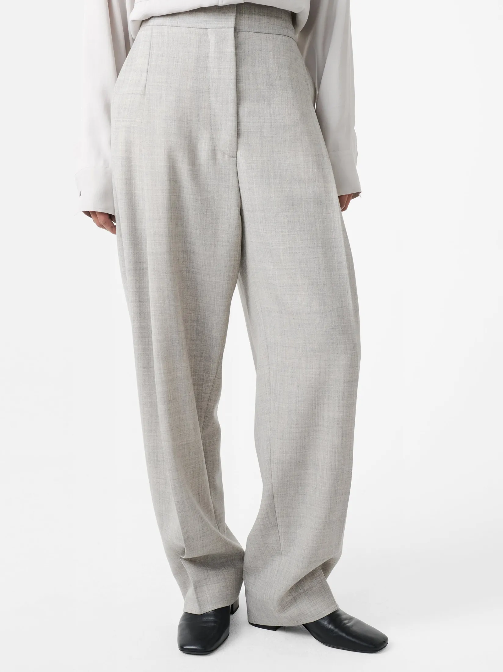 Online Studio Nicholson Vai Tropical Wool Pant Ice Melange