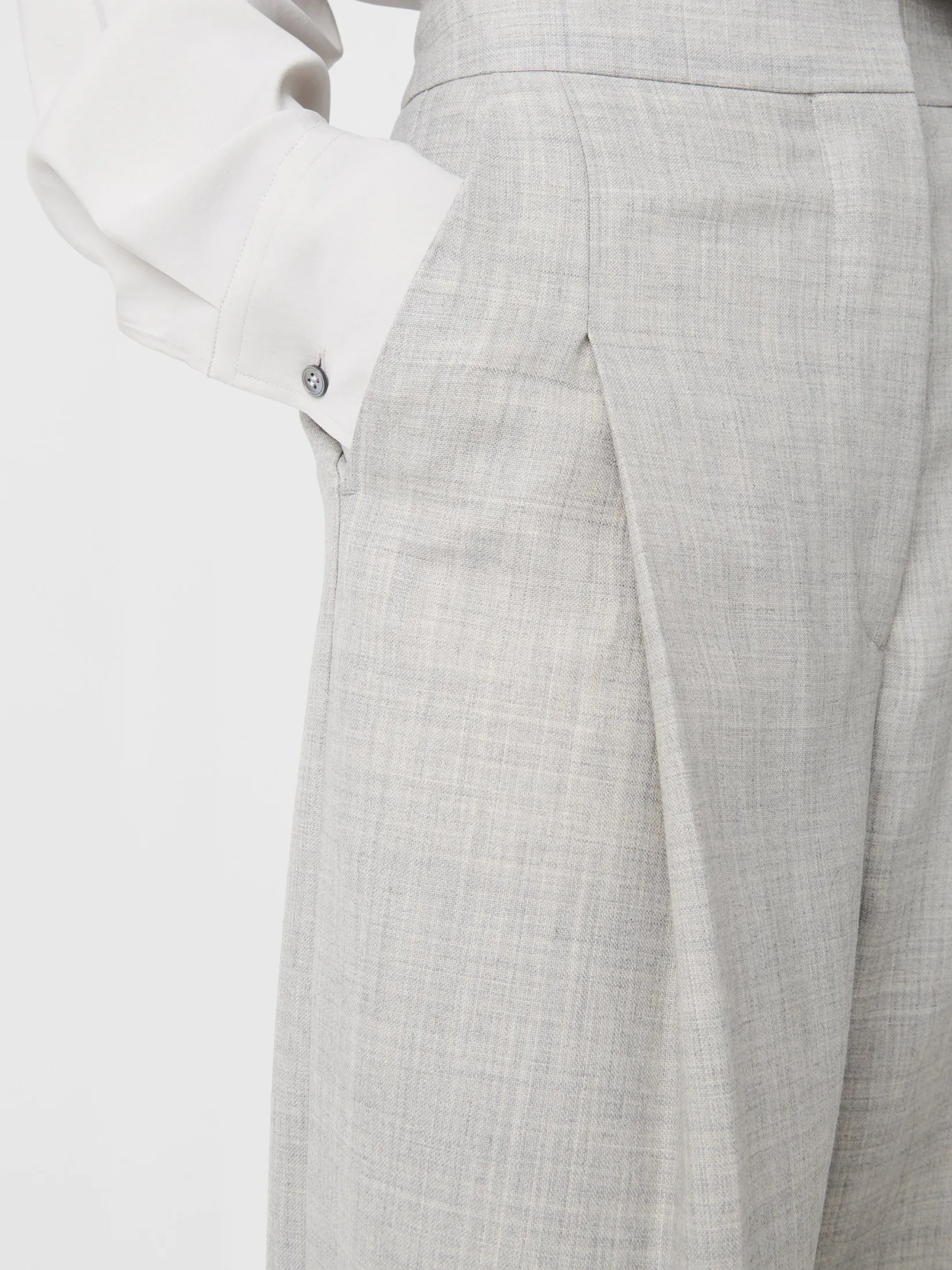 Online Studio Nicholson Vai Tropical Wool Pant Ice Melange