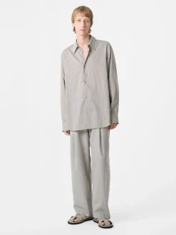 New Studio Nicholson View Shirt Putty Stripe