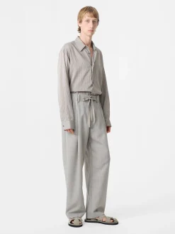 New Studio Nicholson View Shirt Putty Stripe