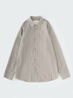 New Studio Nicholson View Shirt Putty Stripe
