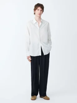 Outlet Studio Nicholson View Silk Shirt Ecru / Black Stripe