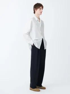 Outlet Studio Nicholson View Silk Shirt Ecru / Black Stripe