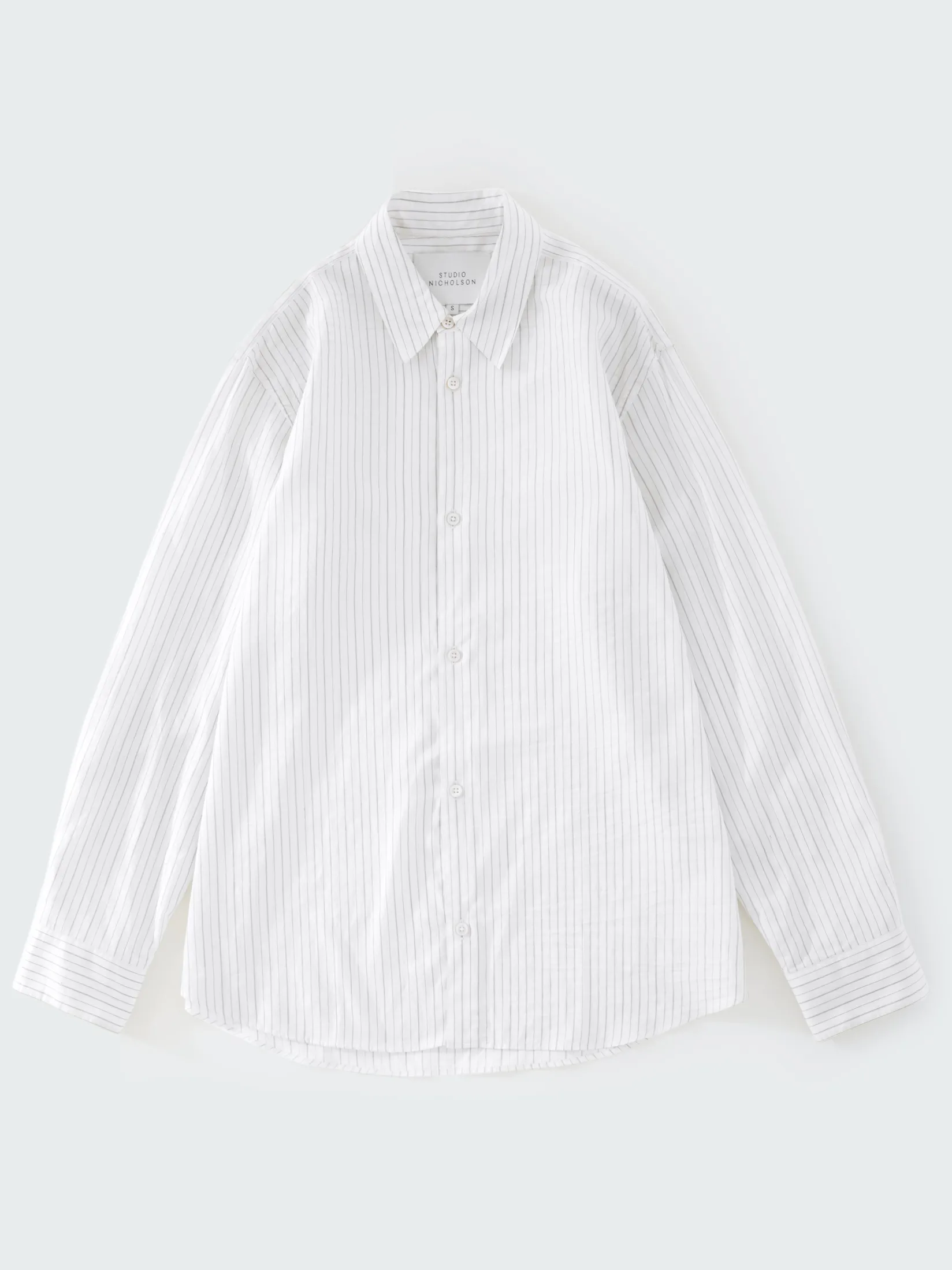 Outlet Studio Nicholson View Silk Shirt Ecru / Black Stripe