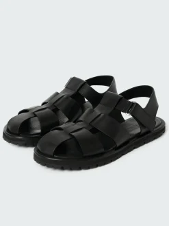 Best Studio Nicholson Women's Sandom Leather Sandal Black